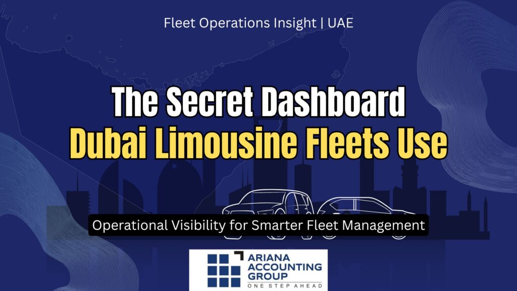 Dubai limousine fleet dashboard used to monitor vehicle performance and driver activity